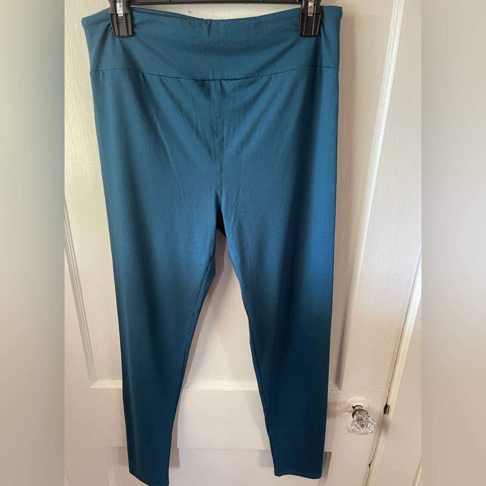Lularoe T/C leggings, Teal great condition